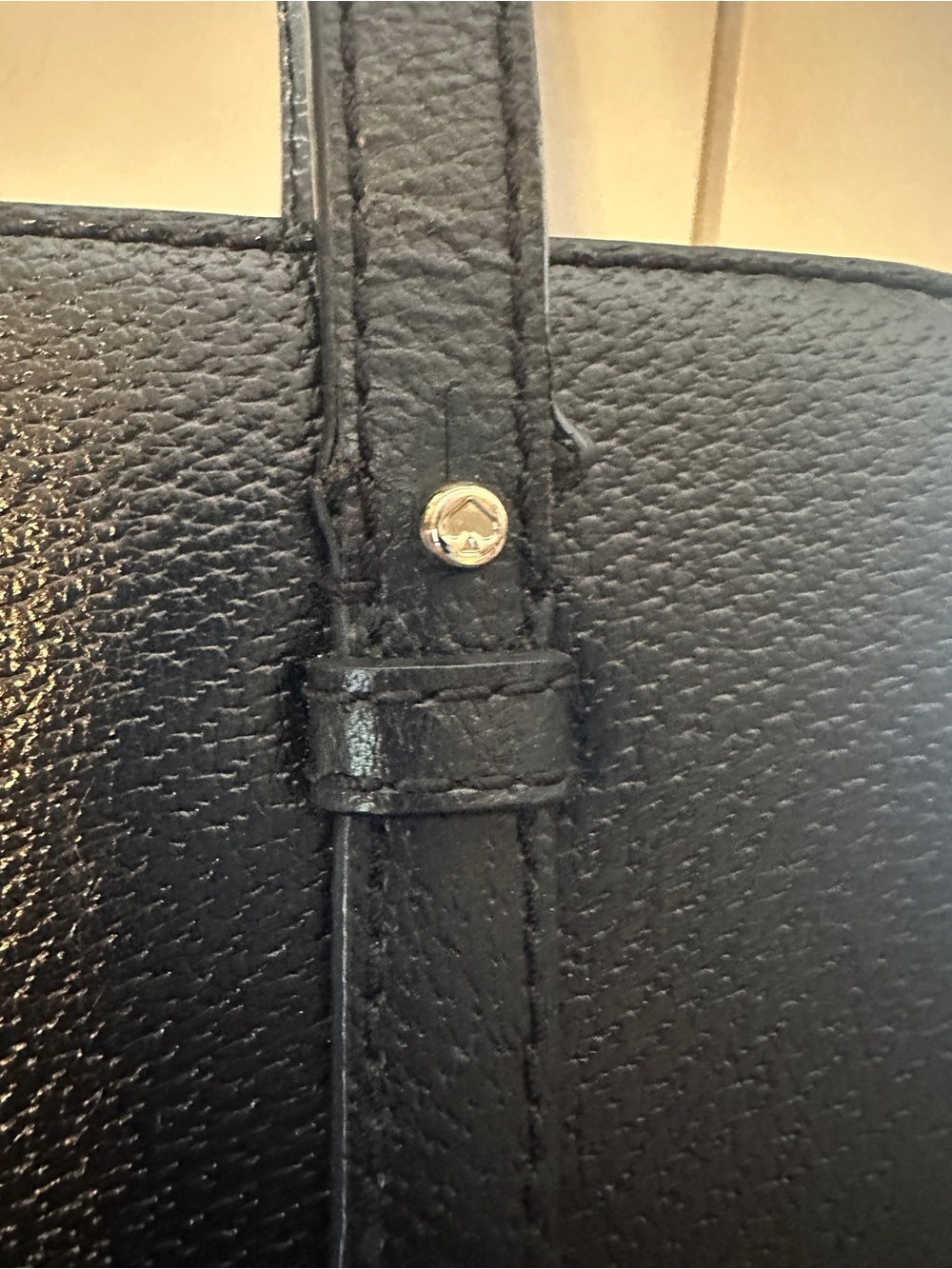 kate spade large Black Pebbled Leather Top-Handle Satchel - Picture 4 of 15